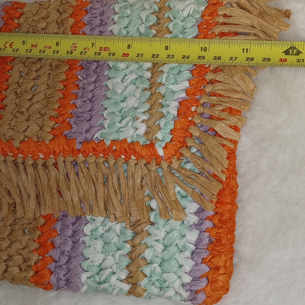 Nordstrom woven raffia clutch purse - Picture 6 of 7